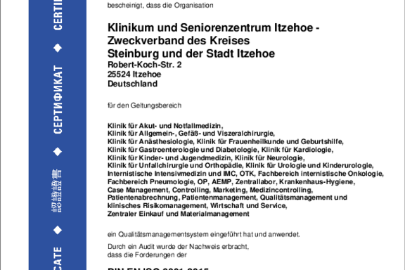 PDF "DIN EN ISO 9001 Zertifikat_Klinikum 2025-2028"