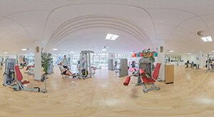 Panoramabild der Trainingsfläche im MediFit
