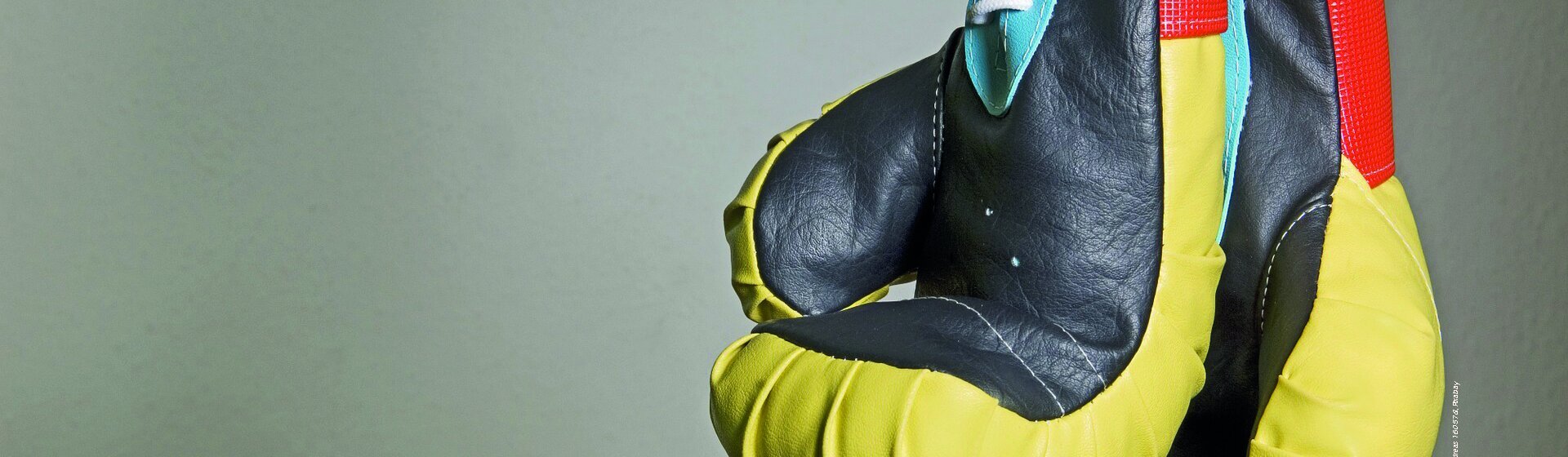 Zwei hängende Boxhandschuhe