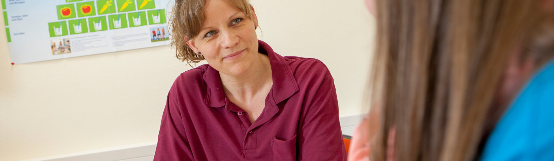 Ernährungsmedizinische Beratung einer Patientin.