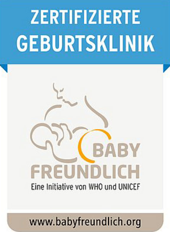 Logo Zertifizierte Geburtsklinik - Babyfreundlich